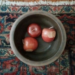 Wooden hand carved apples